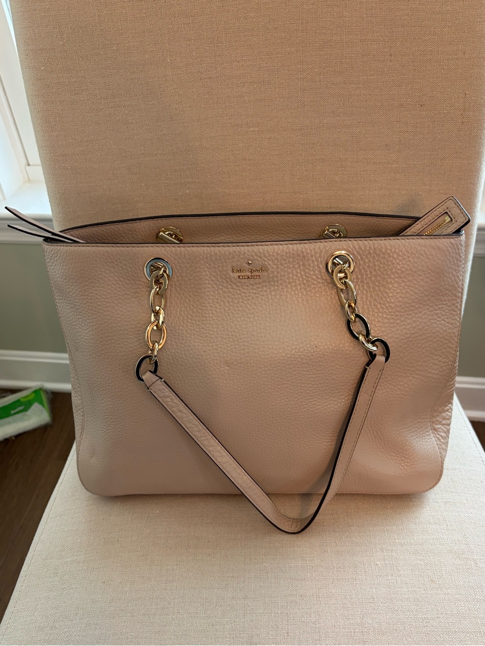 kate spade Blush Leather Chain-Handle Tote